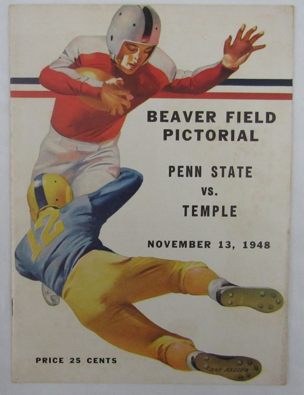 1948 Penn State Nittany Lions Vs. Temple Owls College Football Program 137597