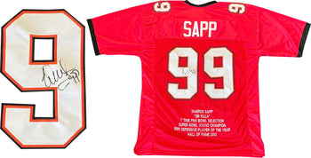 Warren Sapp Autographed Tampa Bay Buccaneers Embroidered Jersey (Psa)