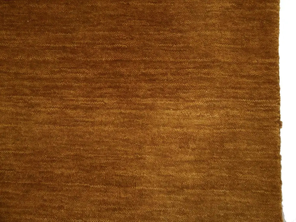 Carpet Orange Solid Design Hand-Loomed 6X9 Gabbeh Wool Rug Oriental Decor