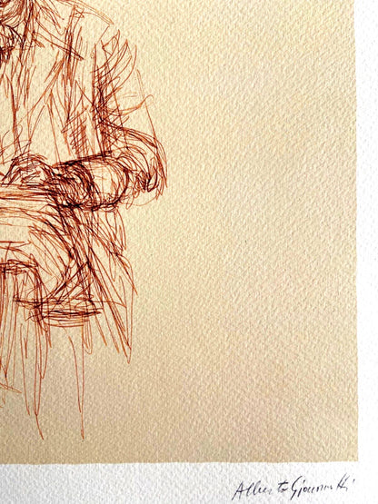 Alberto Giacometti Lithograph 'Self-Portrait' 1961 Coa Numbered