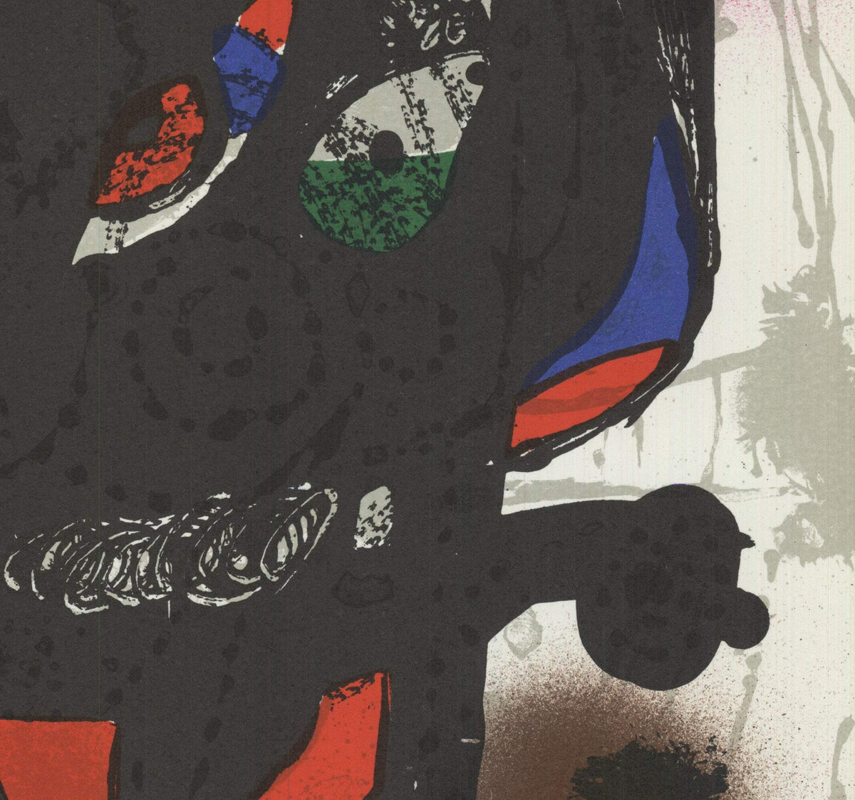 JOAN MIRO Litografia original III 13" x 9.75" Lithograph 1975 Surrealism Multico