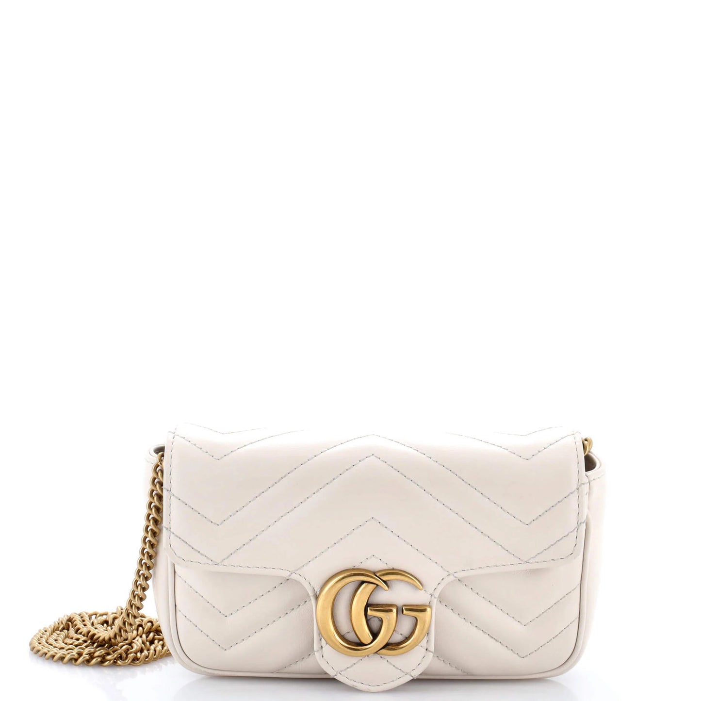 Gucci Gg Marmont Flap Bag Matelasse Leather Super Mini