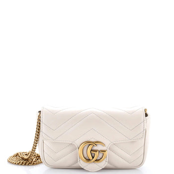 Gucci Gg Marmont Flap Bag Matelasse Leather Super Mini