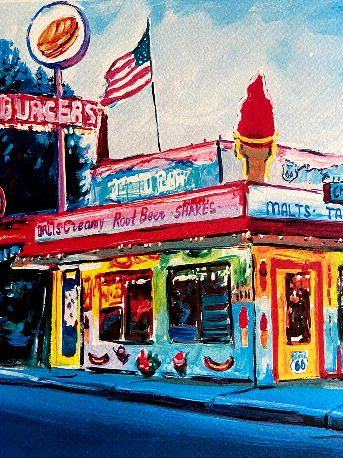 Bob Dylan Lithograph "Route 66" Signed Coa Numbered Art Museum