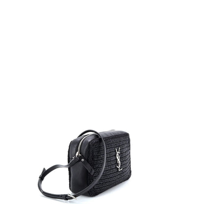 Saint Laurent Lou Camera Bag Woven Raffia Small