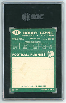 Bobby Layne 1960 Topps #93 Sgc 6