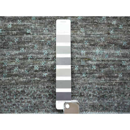 2'8"X7'8" Gray Afghan Kashkuli Gabbeh Design Wool Hand Knotted Runner Rug