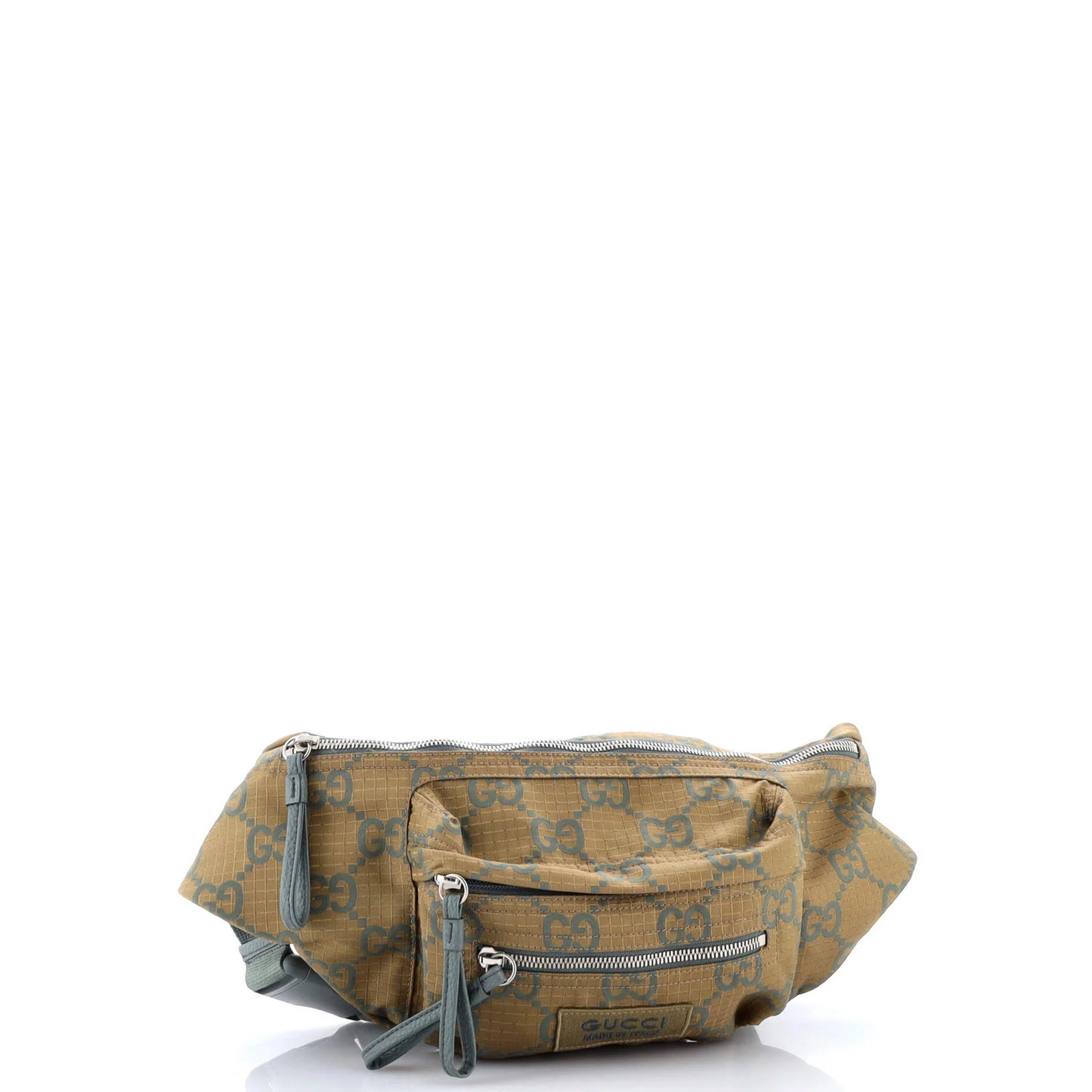 Gucci Ripstop Belt Bag Gg Nylon And Leather Large