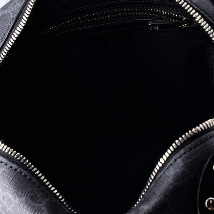 Gucci Trunk Shoulder Bag Gg Coated Canvas With Studded Leather