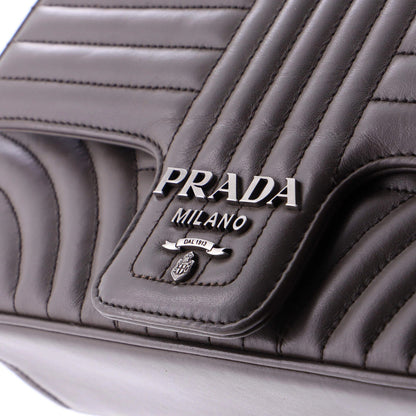 Prada Chain Flap Shoulder Bag Diagramme Quilted Leather Medium
