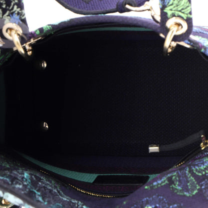 Christian Dior Lady D-Lite Bag Embroidered Canvas Medium