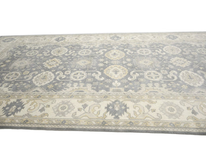 9X18 ft Handmade Oushak Chobi Oriental Rug Muted