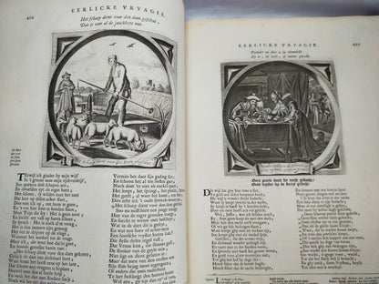 Jacob Cats Alle De Wercken 1700 Emblem Book Dutch Golden Age Folio Illustrated