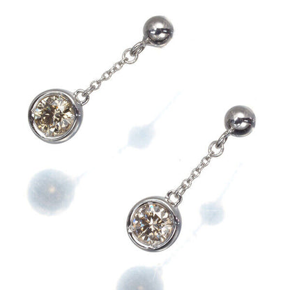 Brown Diamond 0.18Ct/0.18Ct Drop Earrings 18K 750 White Gold