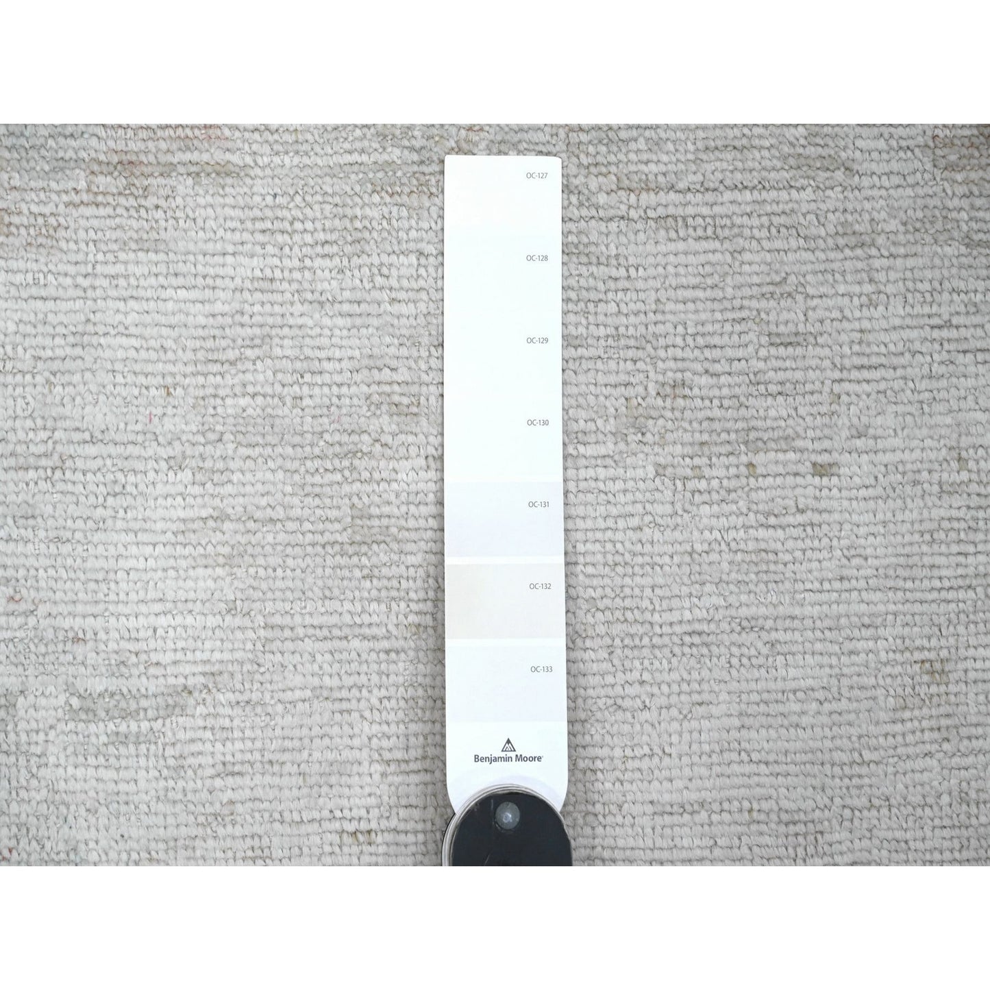 2'10"X9'7" White Afghan Angora Oushak Hand Knotted 100% Wool Runner Rug