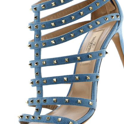 Valentino Garavani Women'S Lovestud Caged Heeled Sandals Suede