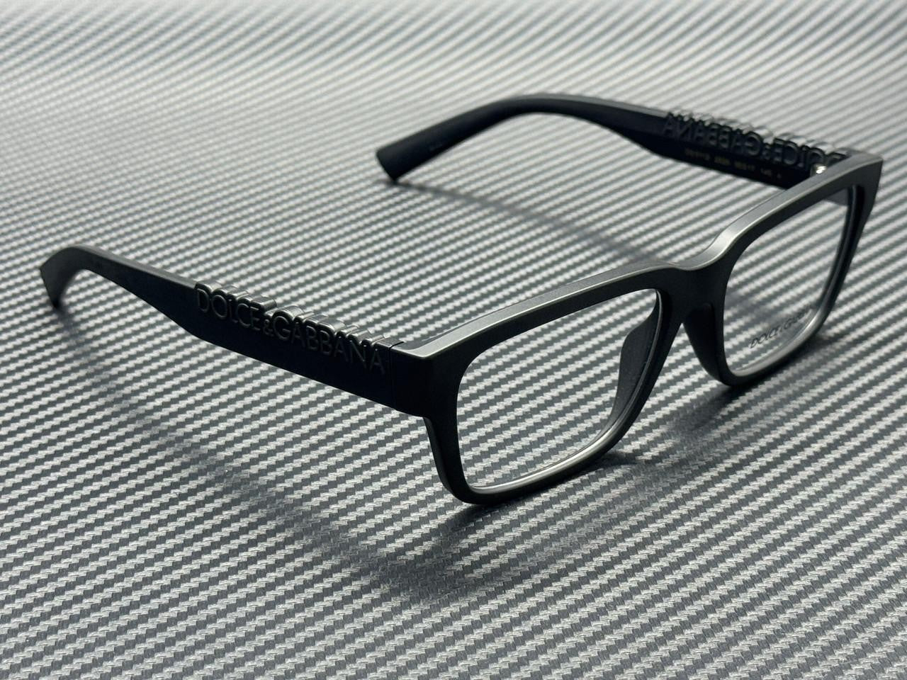 DOLCE & GABBANA DG5112 2525 Matte Black Unisex 55 mm Eyeglasses