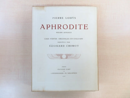 Aphrodite By Pierre Lous With 16 Original Color Etchings By Edouard Chimot