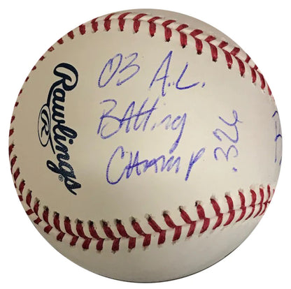 Bill Mueller "03 Al Batting Champ .326" Autographed Official Major League Baseba