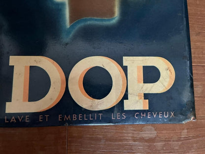 1930S Dop Shampoo Tin Sign By Charles Loupot  French Vintage Advertising Rare