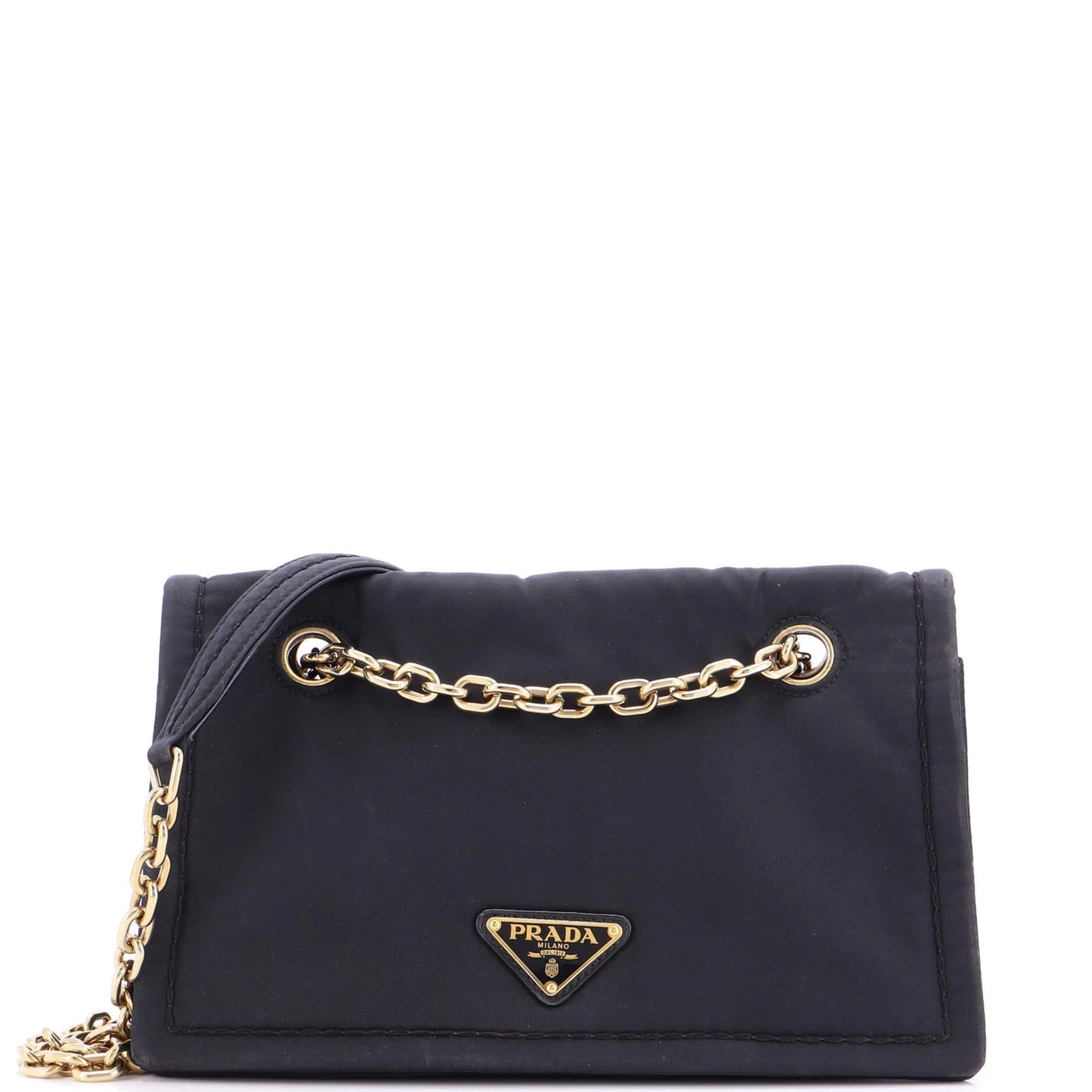 Prada Padded Chain Flap Bag Tessuto Medium