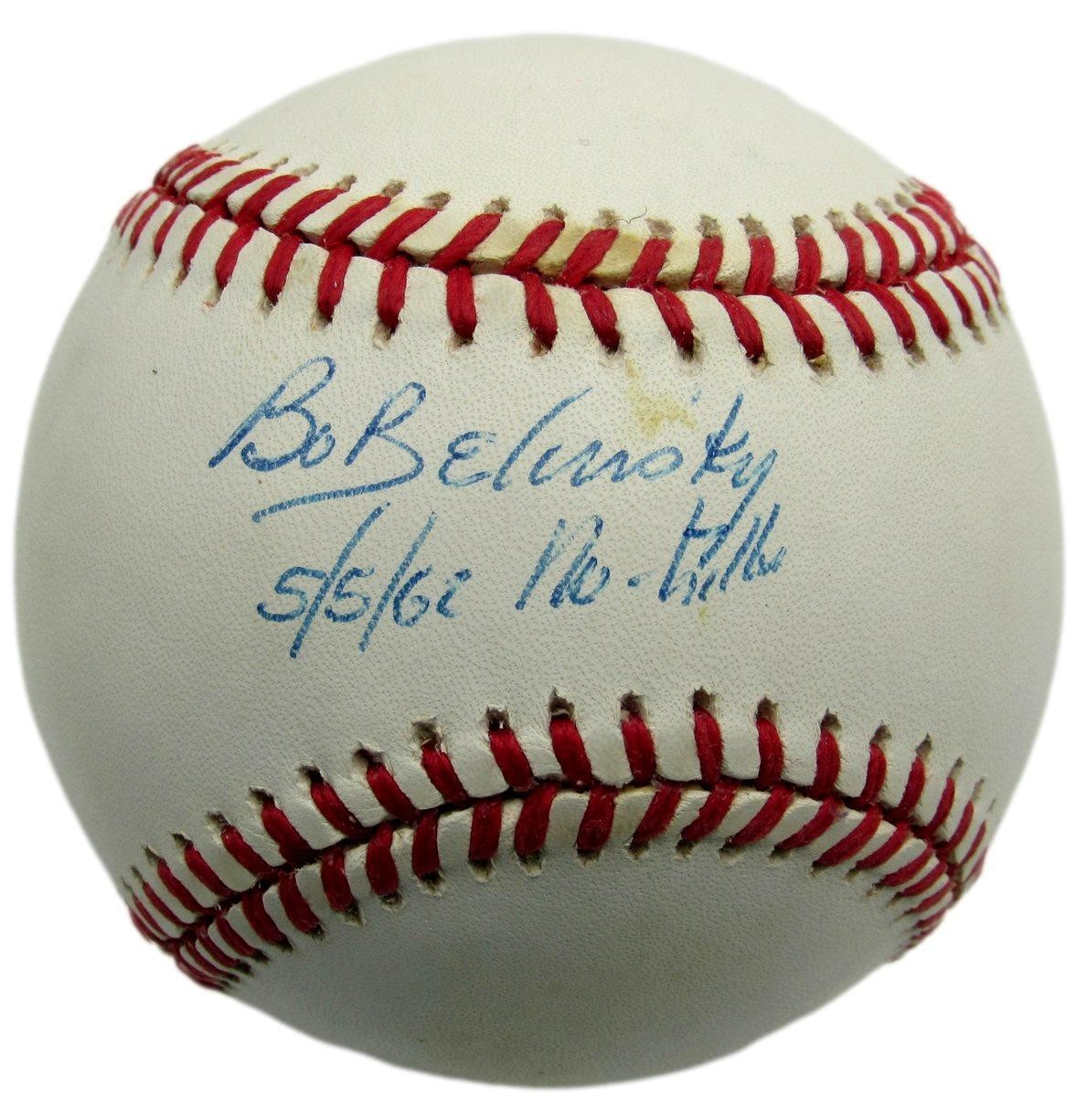 Bo Belinsky Autographed/Inscribed Oal Baseball Los Angeles Angels No-Hitter Jsa