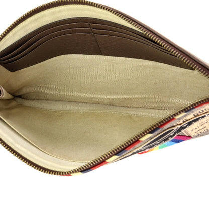 Gucci Courrier Pouch Gg Coated Canvas With Applique