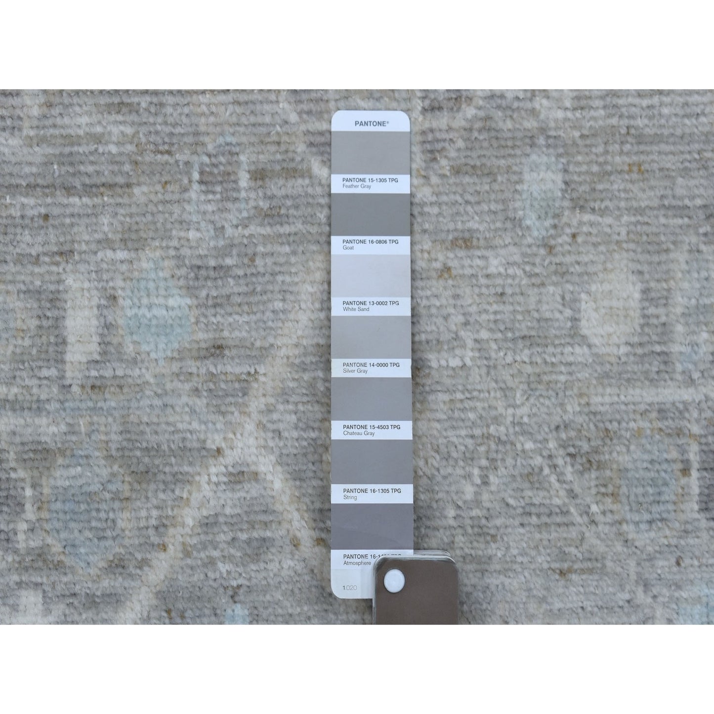 2'9"X16' Gray Hand Knotted Angora Oushak Soft Wool Xl Runner Rug