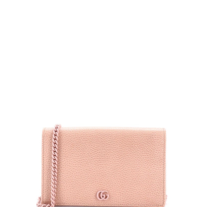Gucci Petite Gg Marmont Chain Wallet Leather Mini