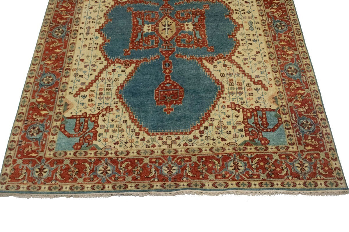9X12 Ft Handmade Wool Indo-Viss Rug Vintage Style