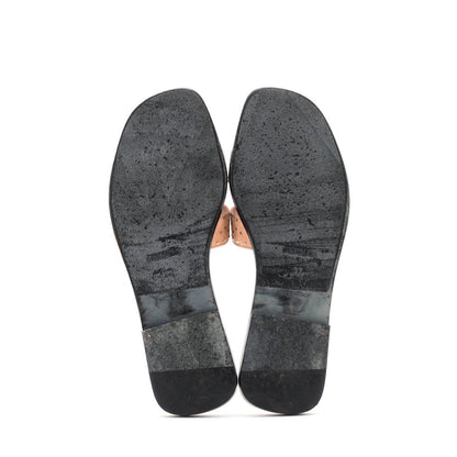 Hermes Women'S Oran Sandals Embellished Suede
