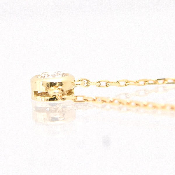 Ahkah Necklace 1P Diamond One-Point Diamond K18 Yellow Gold