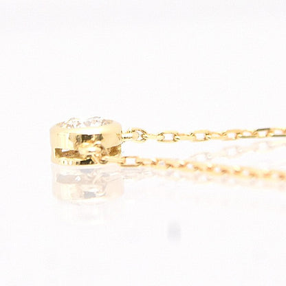 Ahkah Necklace 1P Diamond One-Point Diamond K18 Yellow Gold