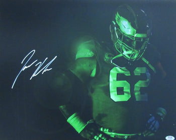 Jason Kelce Eagles Signed/Auto 16X20 Black/Green