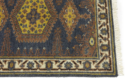 Indo-Viss Oriental Runner Rug Tribal Geometric