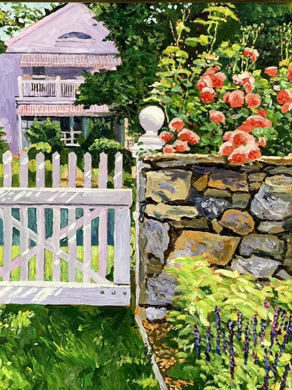 David Lloyd Glover (B.1949) Original Oil Painting "Neighbors House" Canada Art