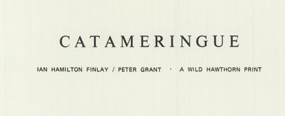 Ian Hamilton Finlay Catameringue " Serigraph Contemporary Blue