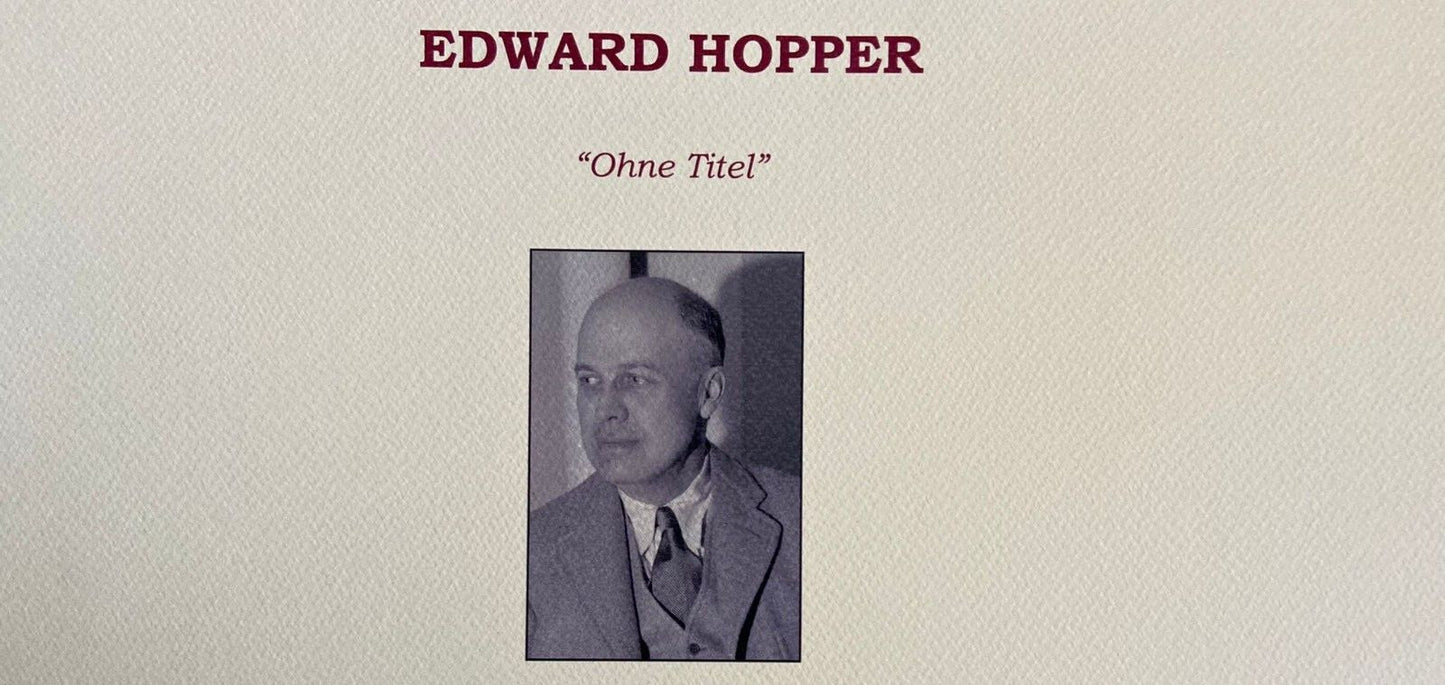 Edward Hopper Lithograph Coa Signed Numbered Stamp - Lucian Freud