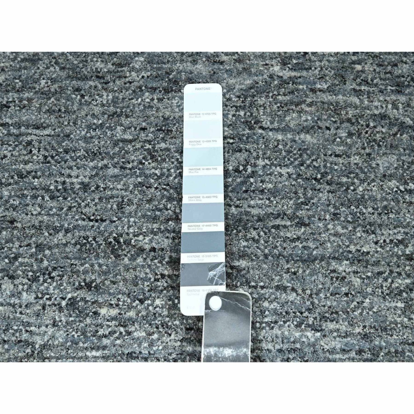 8'3"X10'10" Anchor Gray Salt And Pepper Design Hand Knotted Wool Rug