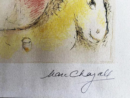 Marc Chagall Lithograph Coa Signed Published 1980 Maeght-Paris