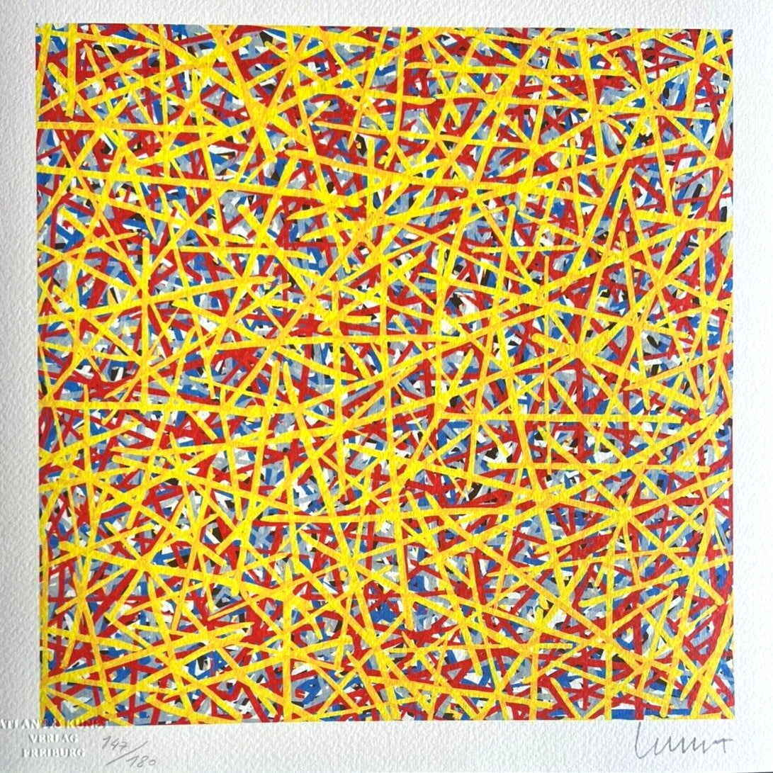 Sol Lewitt Lithograph Coa Signed By Hand Numbered Stamp