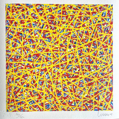 Sol Lewitt Lithograph Coa Signed By Hand Numbered Stamp