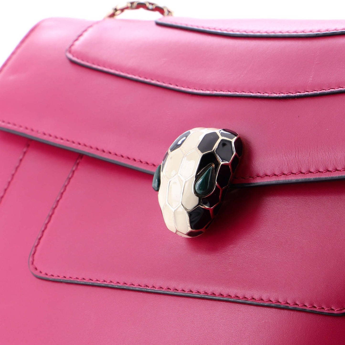 Bvlgari Serpenti Forever Square Shoulder Bag Leather Medium