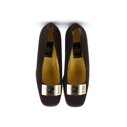 Fendi Women'S Vintage Ff Pumps Canvas