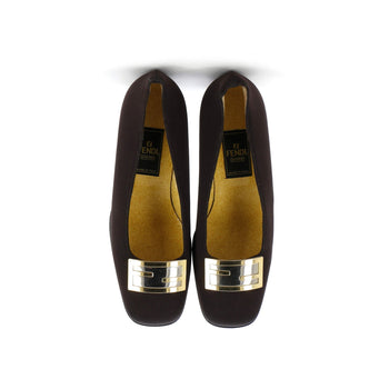 Fendi Women'S Vintage Ff Pumps Canvas