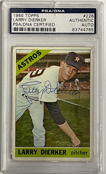 Larry Dierker Autographed 1966 Topps Card #228 (Psa)