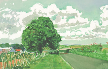 David Hockney Road And Tree Near Wetwang 