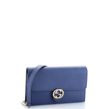 Gucci Interlocking Wallet On Chain Leather