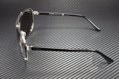 VERSACE VE2140 10006G Silver Light Grey Mirror Silver 40 mm Men's Sunglasses