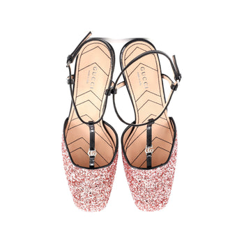 Gucci Women'S Slingback Pumps Glitter And Patent
